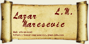 Lazar Marešević vizit kartica